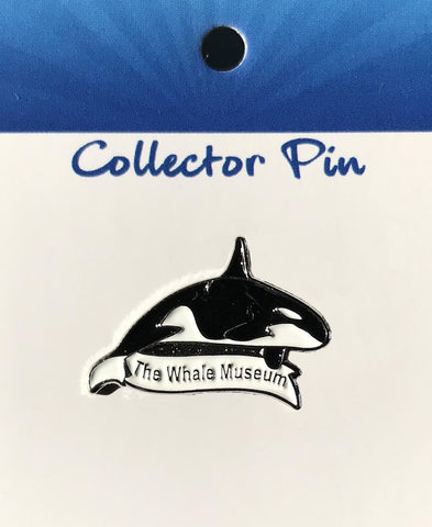 Orca Lapel Pin W/The Whale Museum Banner