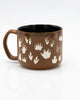 Dinosaur Footprints Hand Carved 15 oz Ceramic Mug