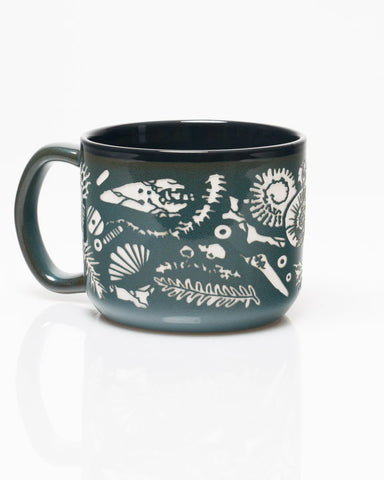 Fossils Hand Carved 15 oz Ceramic Mug