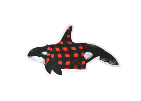 Natasha Van Netten Sticker - Flannel Orca