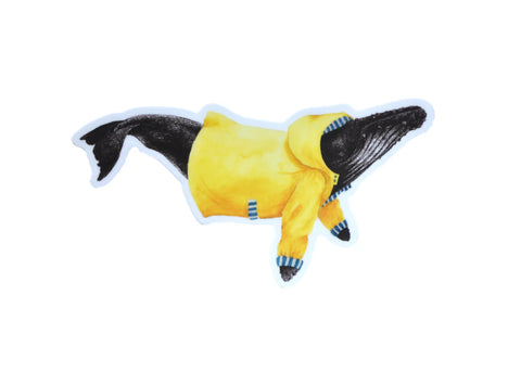 Natasha Van Netten Sticker - Rain Coat Humpback