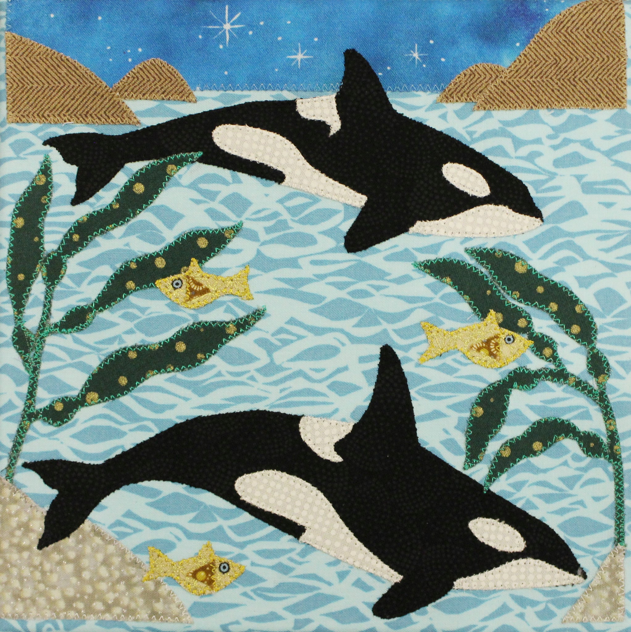 Orca Appliqué Artwork: Dusk