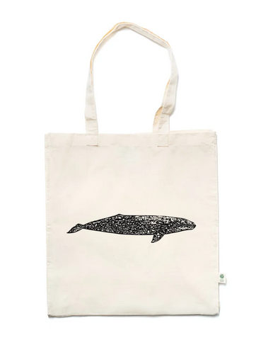 Gray Whale Organic Cotton Tote Bag