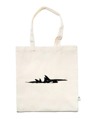 Killer Whale Family Organic Cotton Tote Bag
