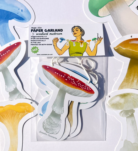 Mushroom Paper Garland
