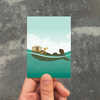 Otter With Cocktail Mini Card