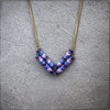 ASTALI Snake Glass Chevron Necklace - Sunset, Boho