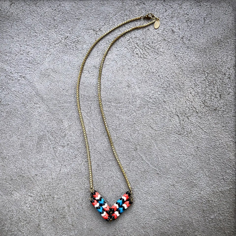 ASTALI Snake Glass Chevron Necklace - Thunderbird, Boho