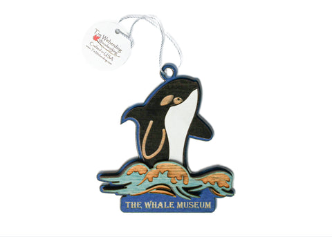 The Whale Museum Leaping Orca Wooden Ornament