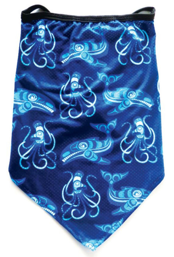 Bandana Gaiter for Kids (Whale & Octopus)