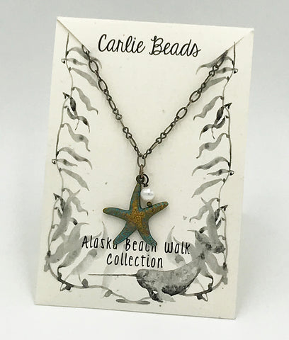 Starfish Vintage Charm Necklace