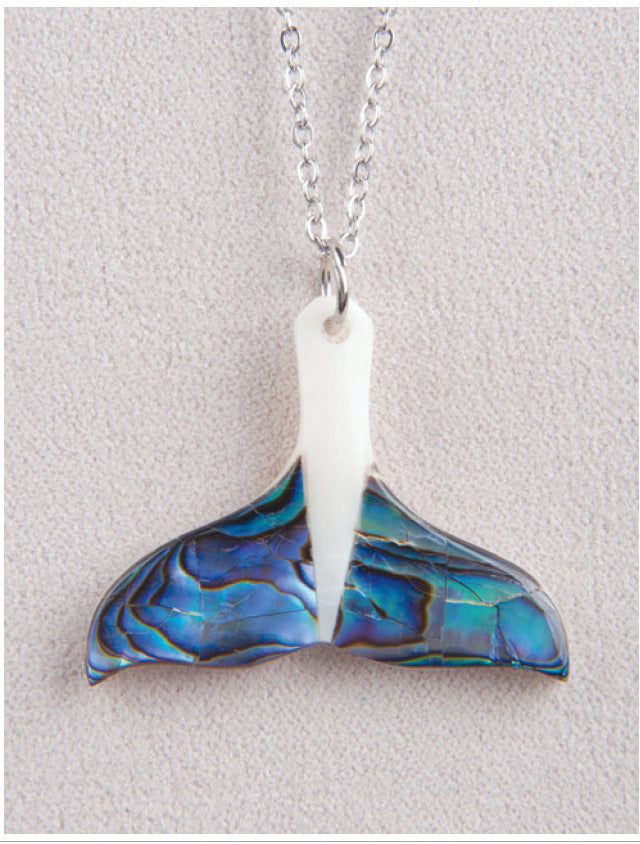 Carved Whale Tail Necklace