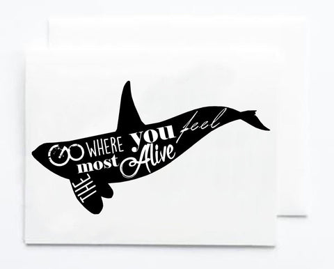 Orca Quote Note Card