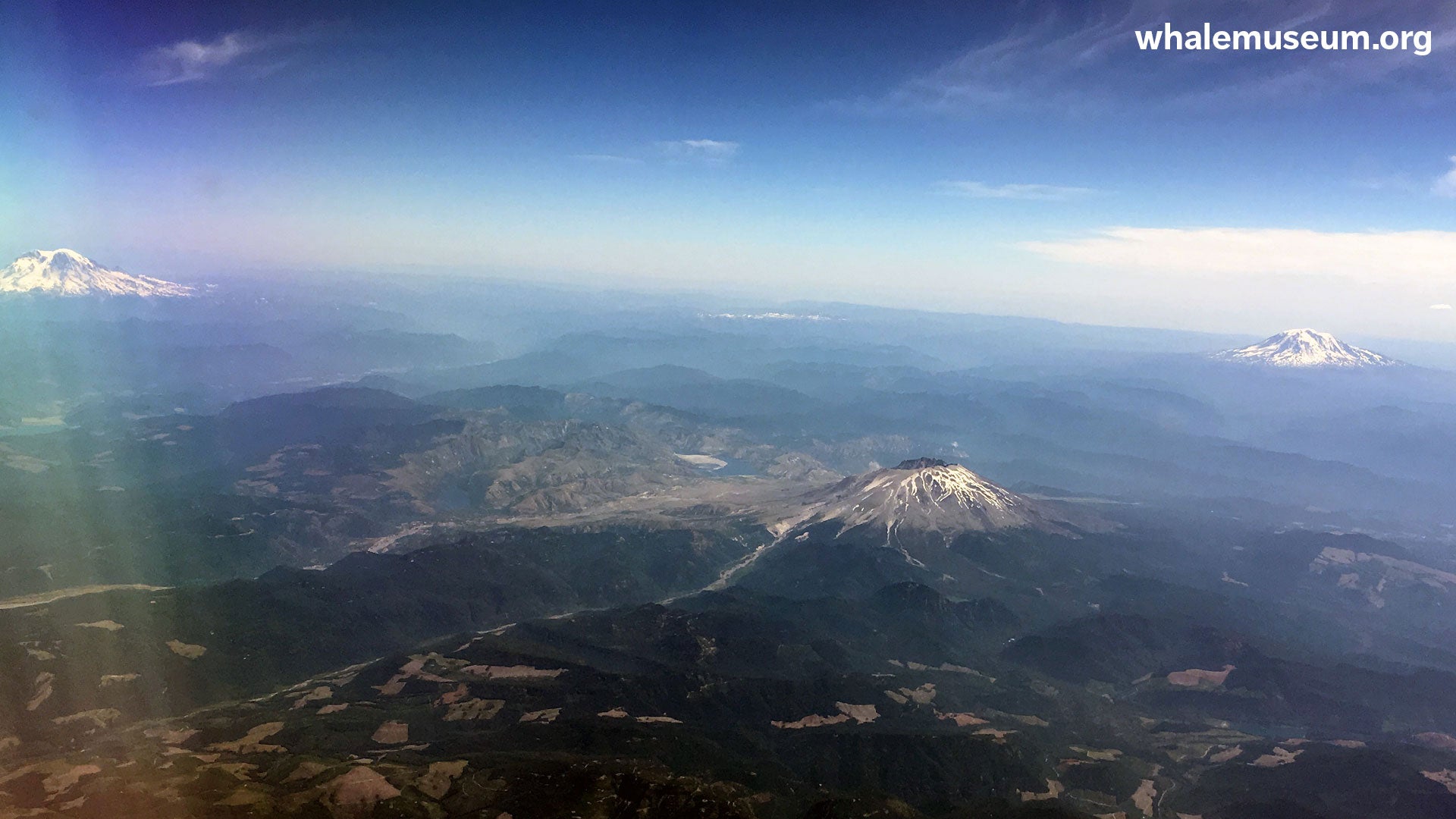 Mt. St. Helens from a Plane Background
