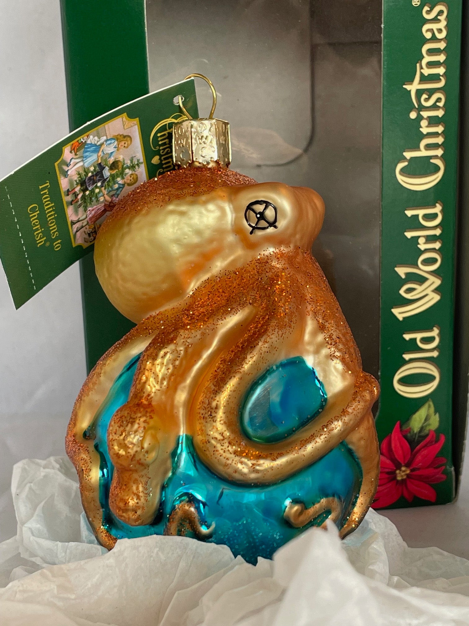 Octopus Ornament: Glass