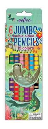 Otters at Play 6 Jumbo Double Pencils
