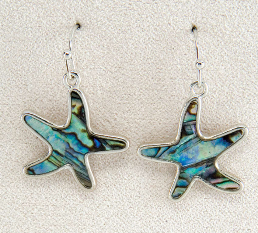 Starfish Abalone Earrings