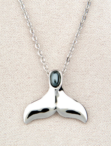 Whale Tail Hematite Necklace