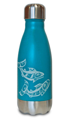 Orca Whale Salish design Pacific Northwest native Stainless Steel Water  Bottle