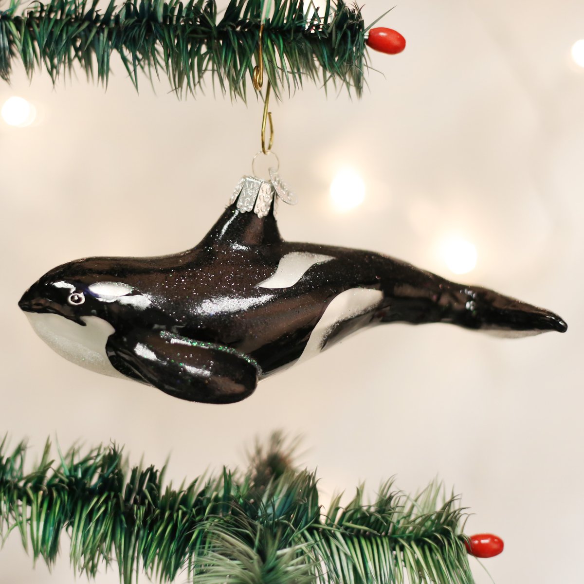 Orca Ornament: Glass