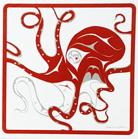 Octopus T-Shirt: Red & White