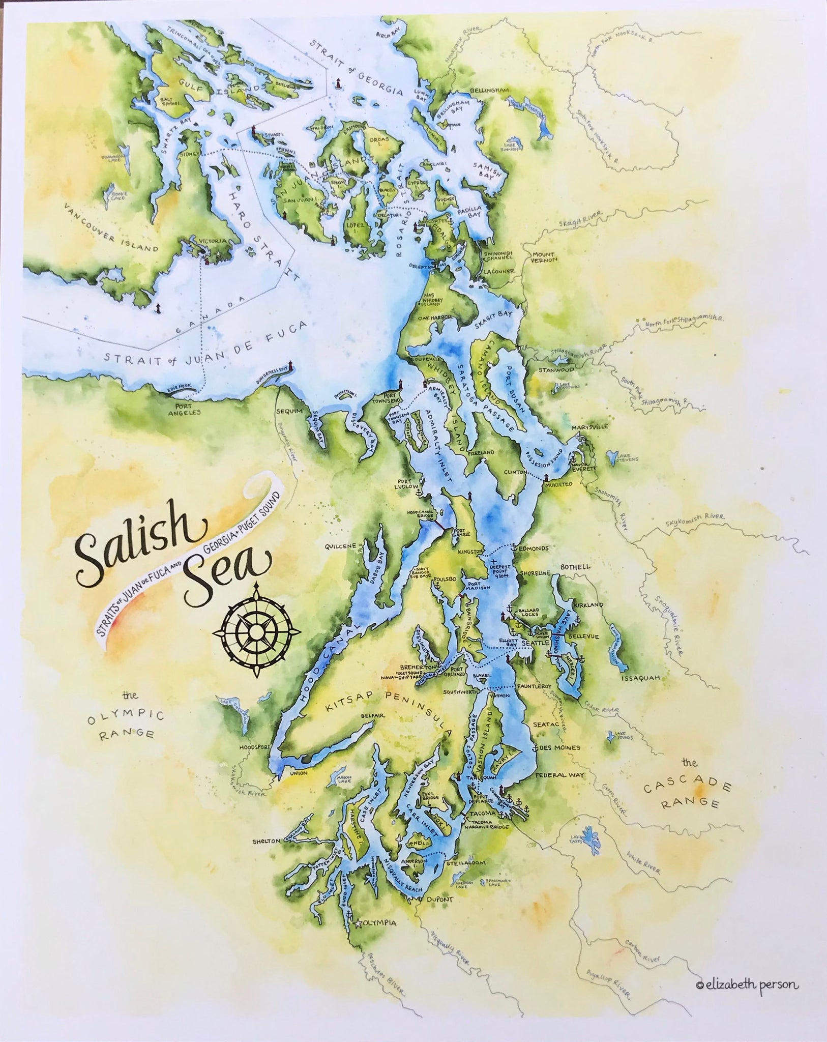 Elizabeth Person Art Prints: Salish Sea