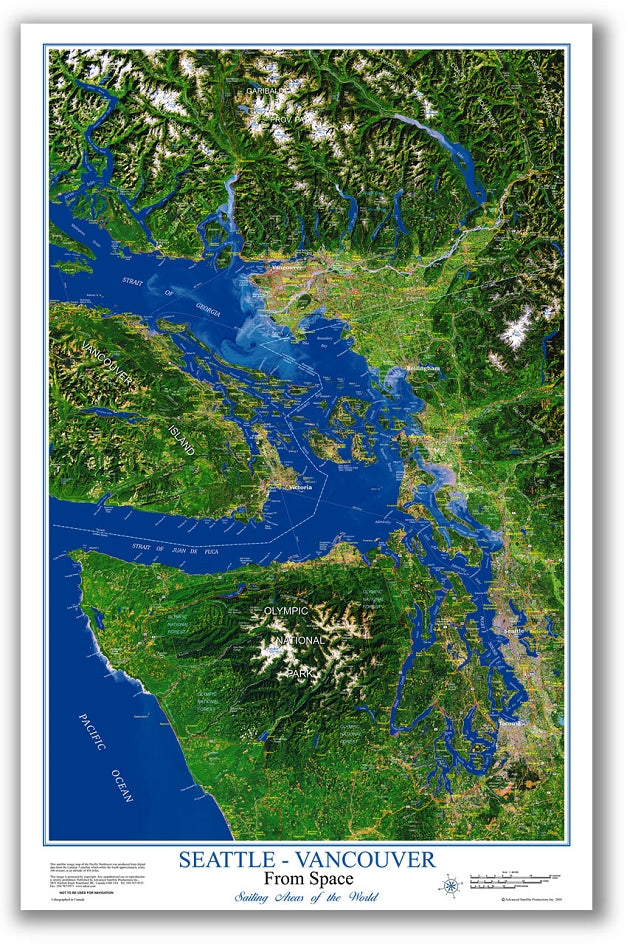Seattle-Vancouver from space poster #1